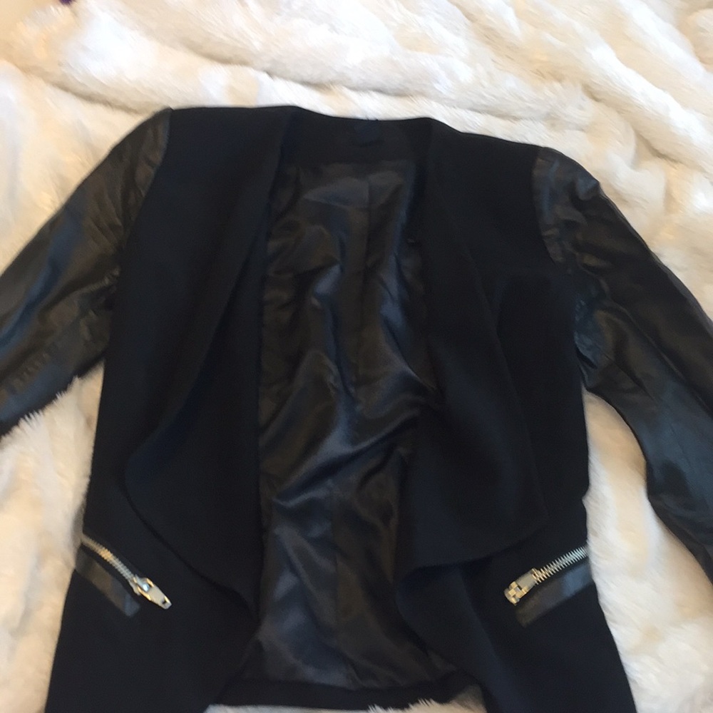 Leather blazer